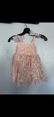 IBTOM CASTLE Princess Birthday Dress Bowknot Backless Party Tutu Size 90